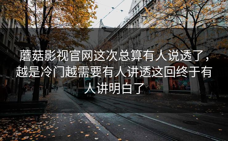蘑菇影视官网这次总算有人说透了，越是冷门越需要有人讲透这回终于有人讲明白了