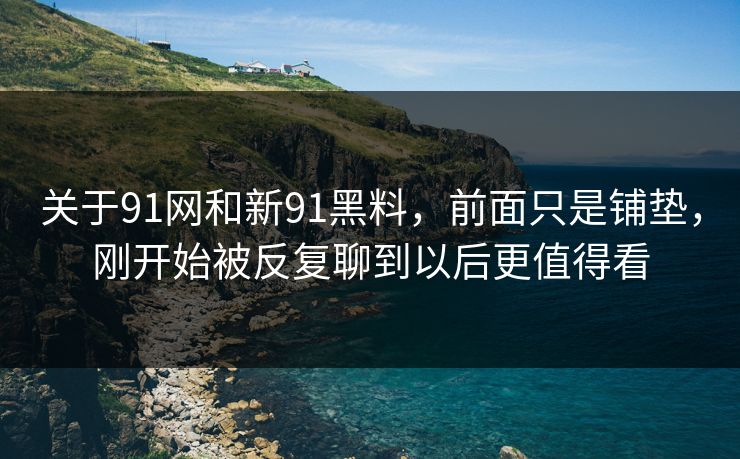 关于91网和新91黑料,前面只是铺垫,刚开始被反复聊到以后更值得看 关于91网和新91黑料,前面只是铺垫,刚开始被反复聊到以后更值得看